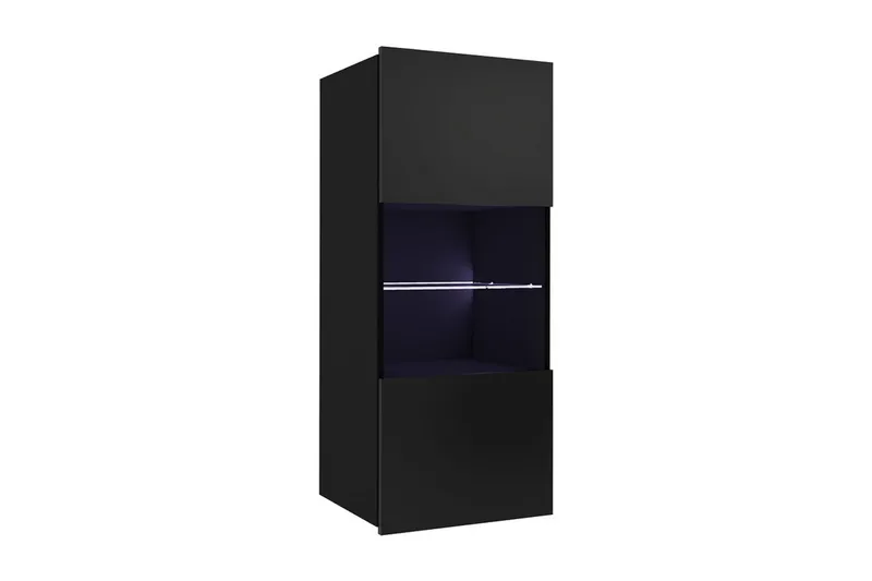 Tessan Vitrineskab 45 cm Væghængd, Sort