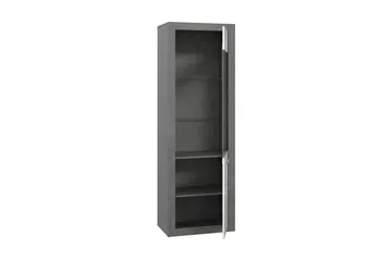 Tolovgrad Vitrineskab 41x63 cm - Grå/Hvid - Opbevaring - Skab - Vitrineskabe