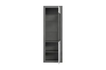 Tolovgrad Vitrineskab 41x63 cm - Grå/Hvid - Opbevaring - Skab - Vitrineskabe