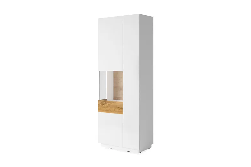 Tomeka vitrineskab, Hvid / træ