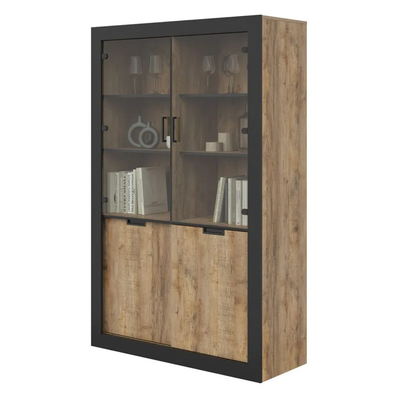 Vitrineskab Tudor 4 Døre - Opbevaring - Skab - Vitrineskabe