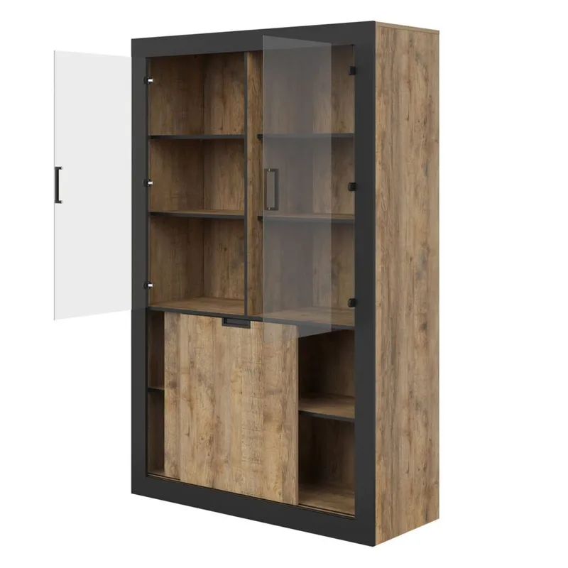 Vitrineskab Tudor 4 Døre - Opbevaring - Skab - Vitrineskabe