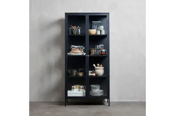 Umbri Vitrineskab 90 cm - Sort - Opbevaring - Skab - Vitrineskabe
