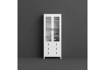 Vallvidera Vitrineskab 33x78 cm - Hvid - Opbevaring - Skab - Vitrineskabe