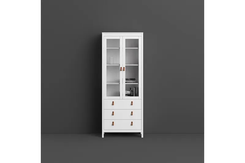 Vallvidera Vitrineskab 33x78 cm - Hvid - Opbevaring - Skab - Vitrineskabe