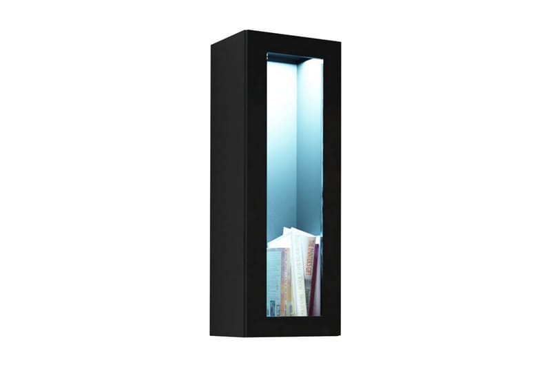 Vigo Vitrineskab 35x32x90 cm - Sort - Opbevaring - Skab - Vitrineskabe