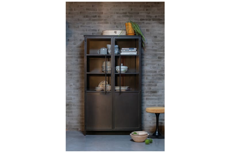Villie Skab 99x170 cm - Sort - Opbevaring - Skab - Vitrineskabe
