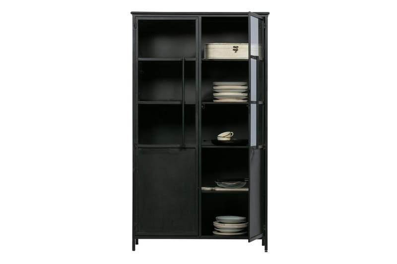 Villie Skab 99x170 cm - Sort - Opbevaring - Skab - Vitrineskabe