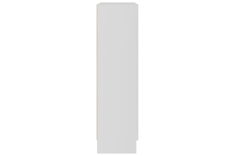 vitrineskab 82,5x30,5x115 cm spånplade hvid - Hvid - Opbevaring - Skab - Vitrineskabe