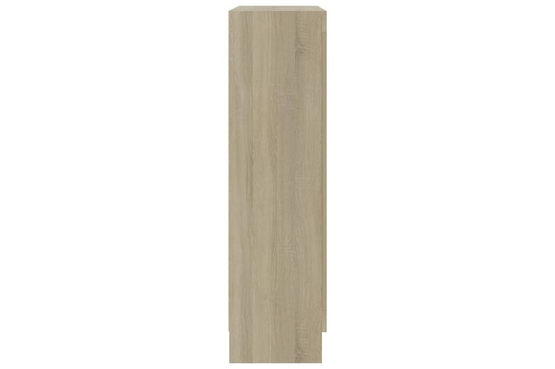 vitrineskab 82,5x30,5x115 cm spånplade sonoma-eg - Brun - Opbevaring - Skab - Vitrineskabe