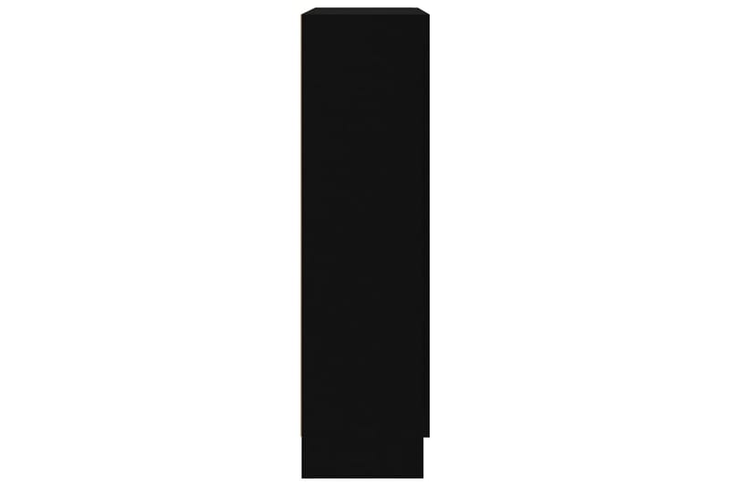 vitrineskab 82,5x30,5x115 cm spånplade sort - Sort - Vitrineskabe