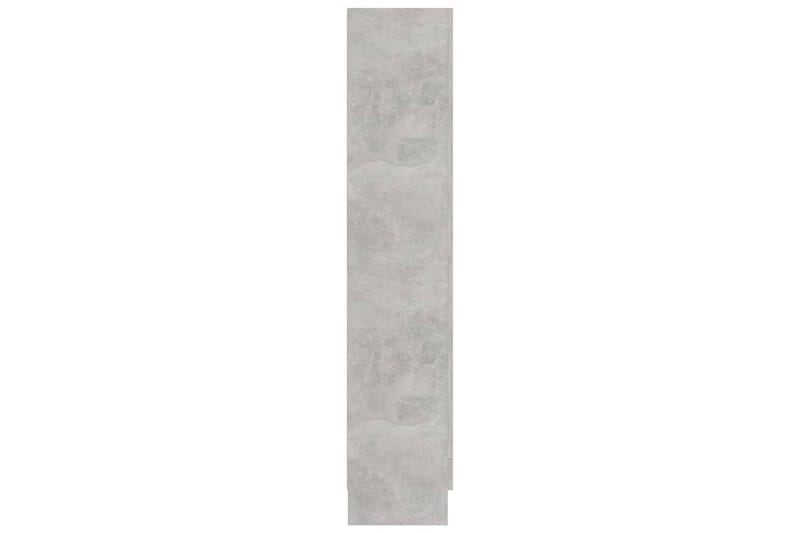 Vitrineskab 82,5x30,5x150 cm spånplade betongrå - Grå - Vitrineskabe