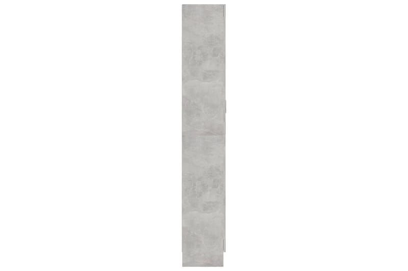 vitrineskab 82,5x30,5x185,5 cm spånplade betongrå - Grå - Vitrineskabe
