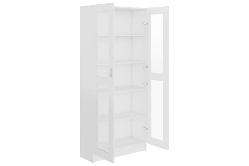 vitrineskab 82,5x30,5x185,5 cm spånplade hvid - Hvid - Opbevaring - Skab - Vitrineskabe