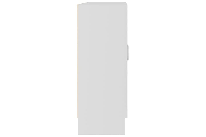vitrineskab 82,5x30,5x80 cm spånplade hvid - Hvid - Vitrineskabe