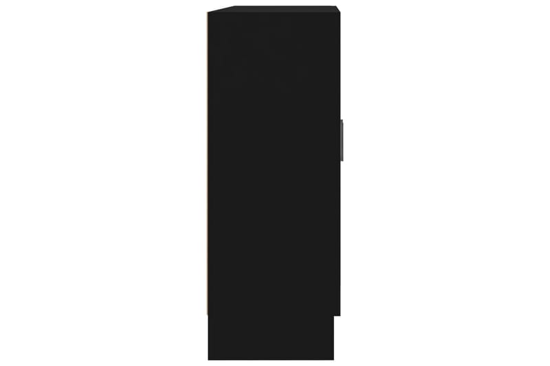 vitrineskab 82,5x30,5x80 cm spånplade sort - Sort - Vitrineskabe