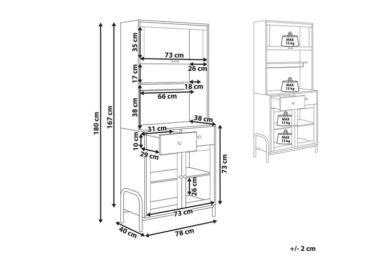 Vitrineskab Parlin - Opbevaring - Skab - Vitrineskabe