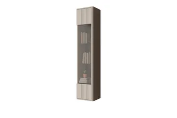 Zalricus Vitrinskåp 36x164 cm - Beige - Opbevaring - Skab - Vitrineskabe