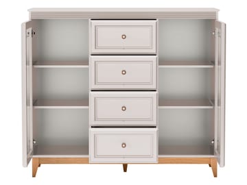 Zeylor Vitrineskab 142 cm med Belysning - Opbevaring - Skab - Vitrineskabe