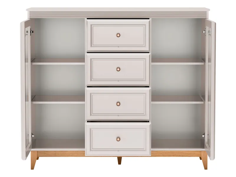 Zeylor Vitrineskab 142 cm - Opbevaring - Skab - Vitrineskabe