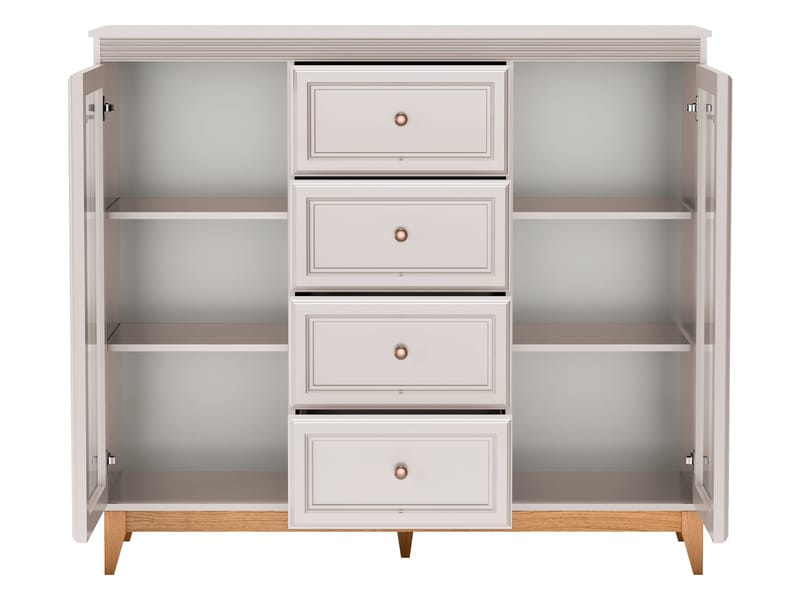 Zeylor Vitrineskab 142 cm - Opbevaring - Skab - Vitrineskabe