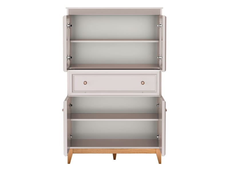 Zeylor Vitrineskab 151 cm med Belysning - Opbevaring - Skab - Vitrineskabe