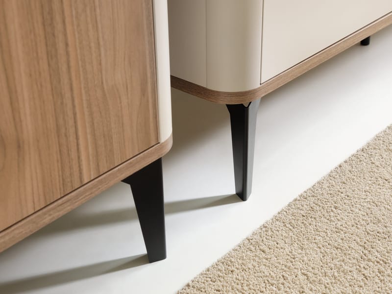 Zeyrin Vitrineskab 89x156 cm - Brun|beige|sort - Opbevaring - Skab - Vitrineskabe