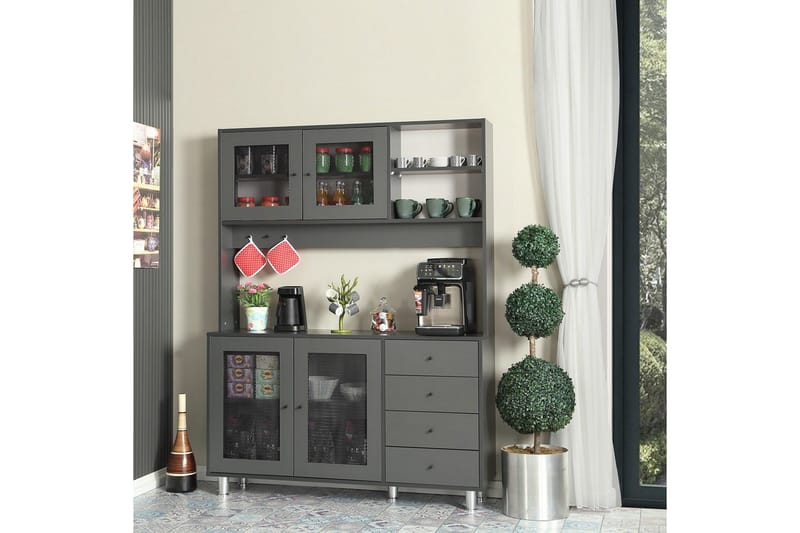 Multifunktionsskab Jatin Antracit - Antracit - Hus & renovering - Køkken & bad - Køkken & bryggers