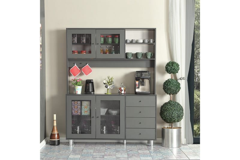 Multifunktionsskab Jatin Antracit - Antracit - Hus & renovering - Køkken & bad - Køkken & bryggers