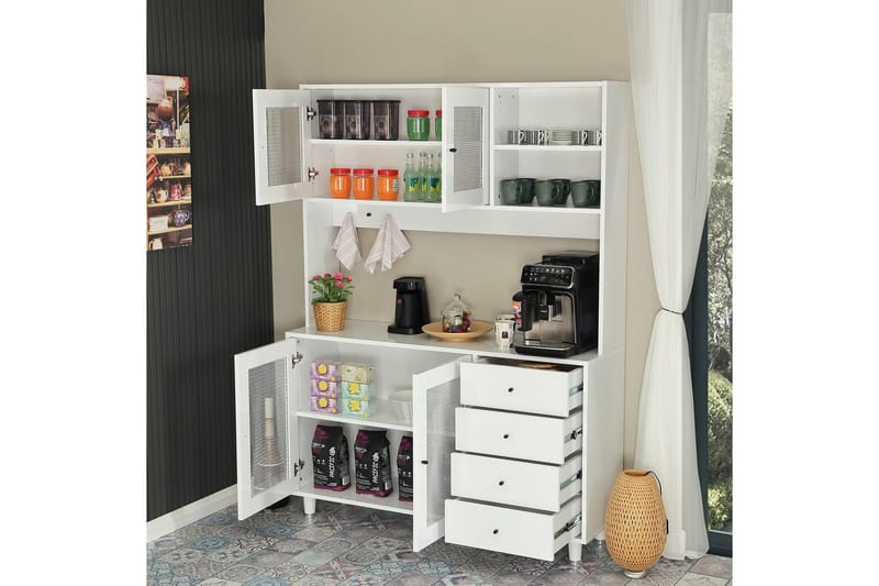 Multifunktionsskab Jatin Hvid - Hvid - Hus & renovering - Køkken & bad - Køkken & bryggers