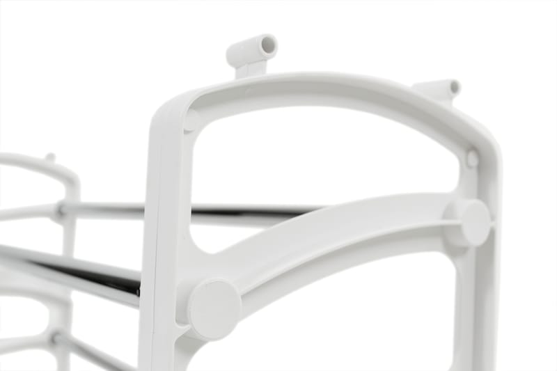 Ammara Skostativ 62/110 cm - Hvid/Krom - Opbevaring - Skoopbevaring