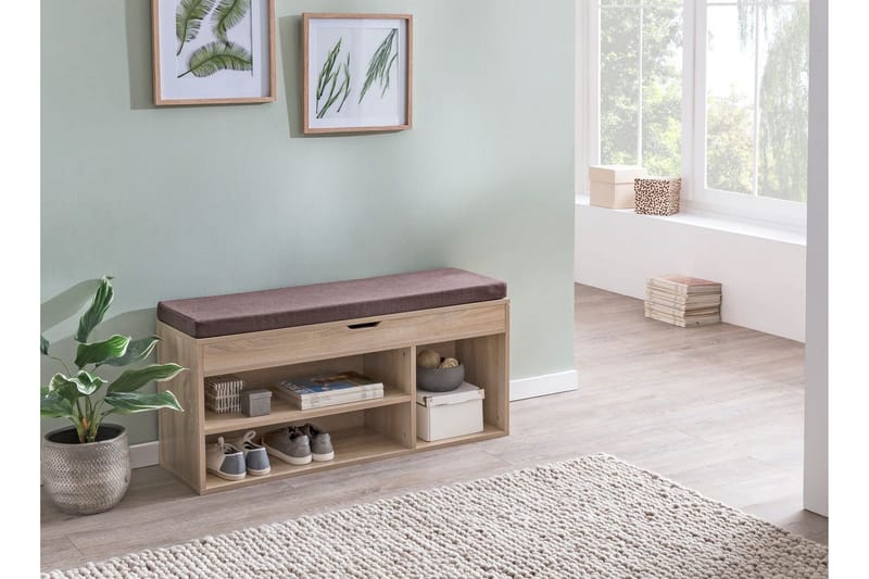 Anielle Skohylde 104x32 cm - Træ / natur - Opbevaring - Skoopbevaring