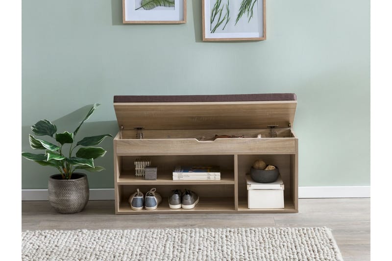 Anielle Skohylde 104x32 cm - Træ / natur - Opbevaring - Skoopbevaring