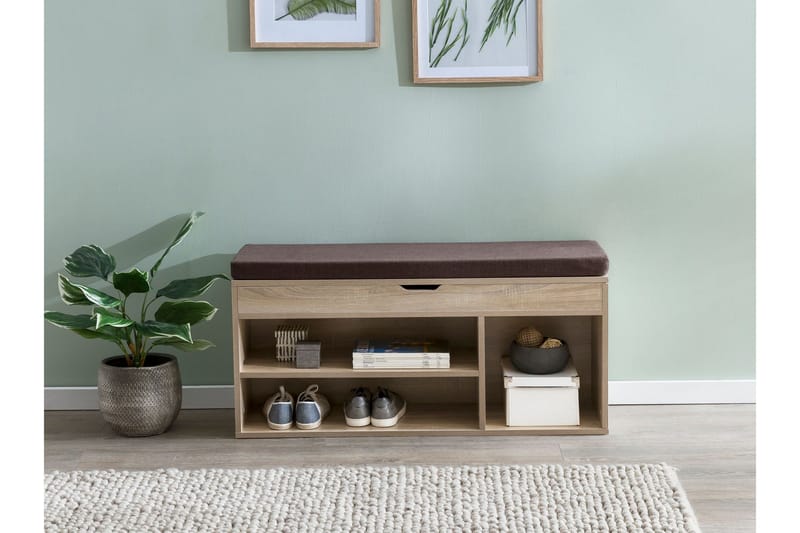 Anielle Skohylde 104x32 cm - Træ / natur - Opbevaring - Skoopbevaring