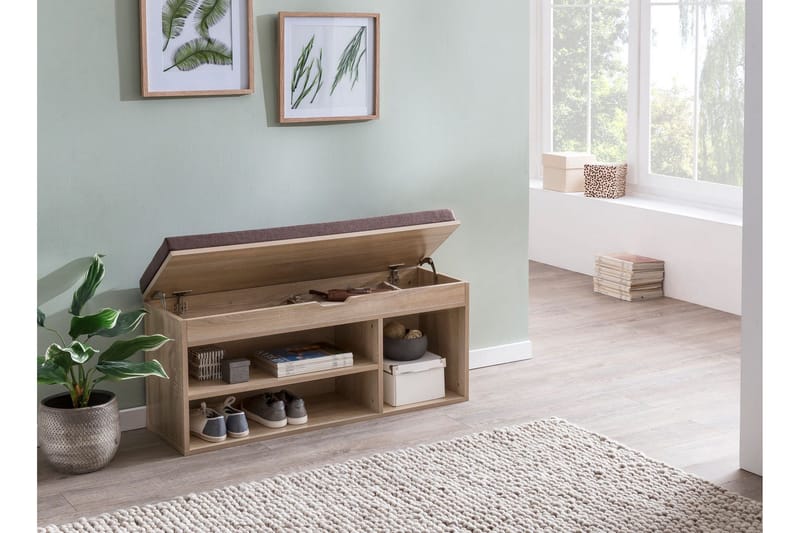 Anielle Skohylde 104x32 cm - Træ / natur - Opbevaring - Skoopbevaring