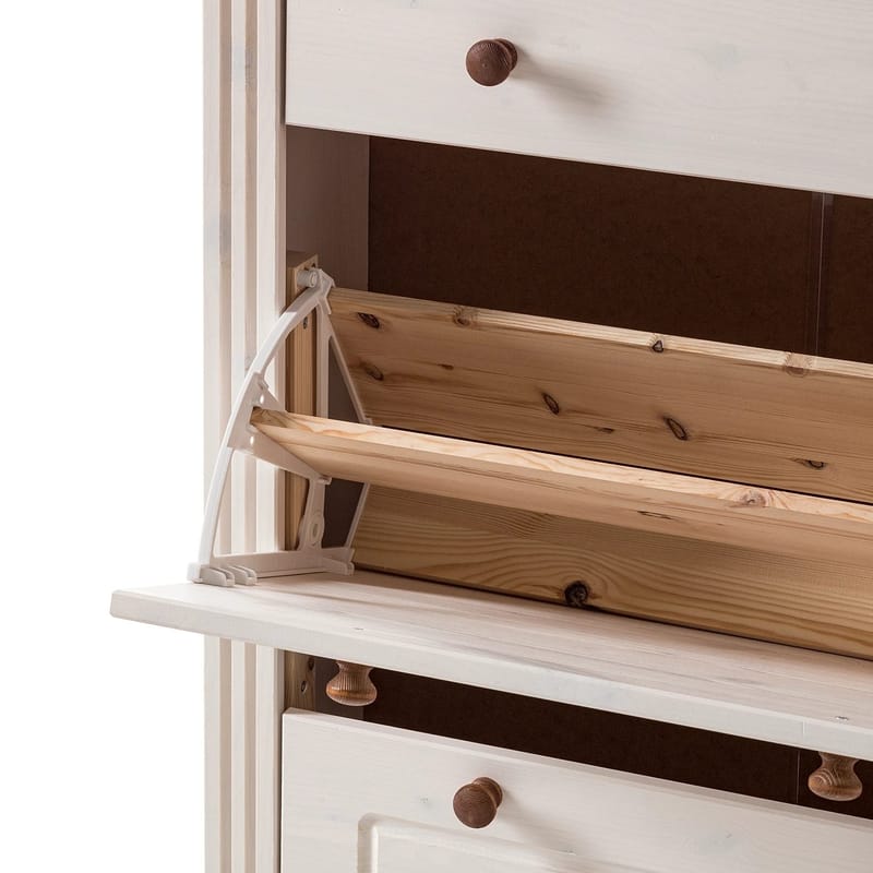 Anita Skostativ 80x105 cm - Hvid/Honning - Opbevaring - Skoopbevaring - Skoskab