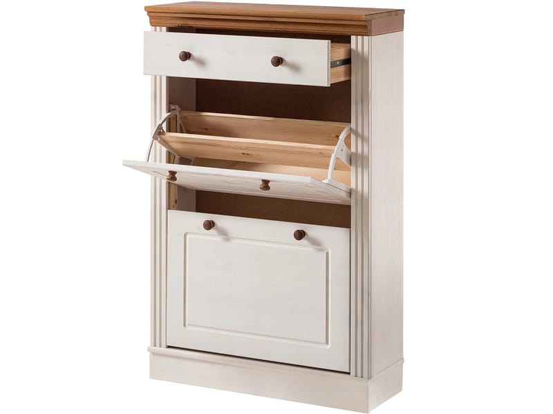 Anita Skostativ 80x105 cm - Hvid/Honning - Opbevaring - Skoopbevaring - Skoskab