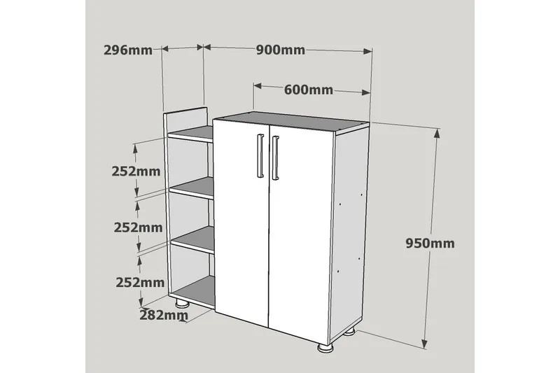 Asousa skoskab - Hvid - Opbevaring - Skoopbevaring - Skoskab