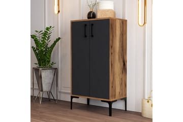 Babice Skoskab 35x60 cm - Valnød/Antracit - Opbevaring - Skoopbevaring