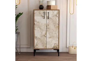 Babice Skoskab 35x60 cm - Valnød/Hvid - Opbevaring - Skoopbevaring