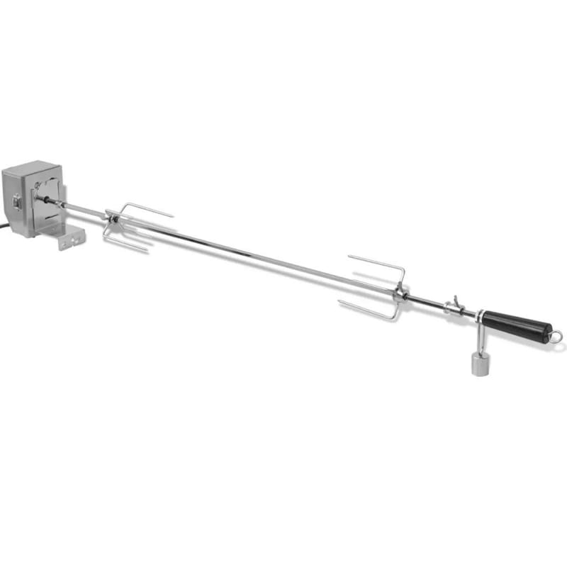 Bbq-Rotisseriespyd Med Professionel Motor Stål 1.200 Mm 4224 - Sølv - Have - Grill - Grill tilbehør - Grillstativ & rotisserie