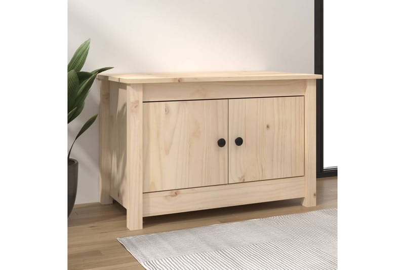 beBasic skobænk 70x38x45,5 cm massivt fyrretræ - Brun - Opbevaring - Skoopbevaring - Skoskab