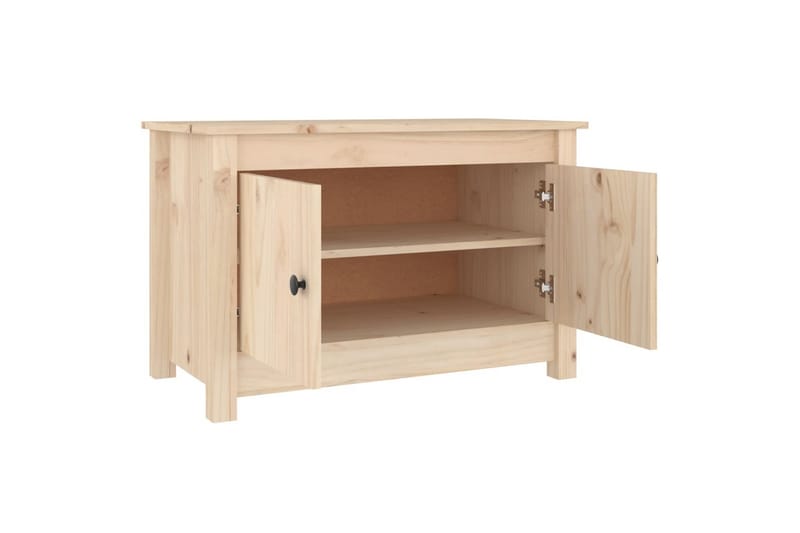 beBasic skobænk 70x38x45,5 cm massivt fyrretræ - Brun - Skoskab - Entréopbevaring - Skoopbevaring