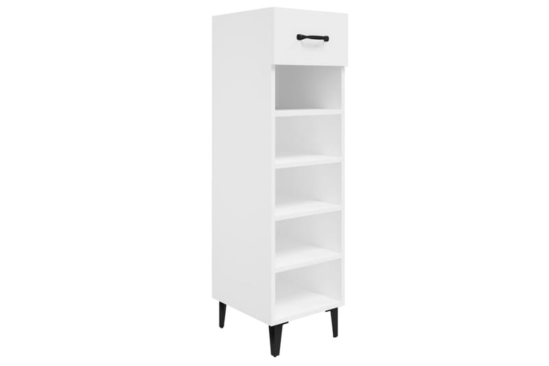 beBasic skoreol 30x35x105 cm konstrueret træ hvid - Hvid - Skoskab - Entréopbevaring - Skoopbevaring