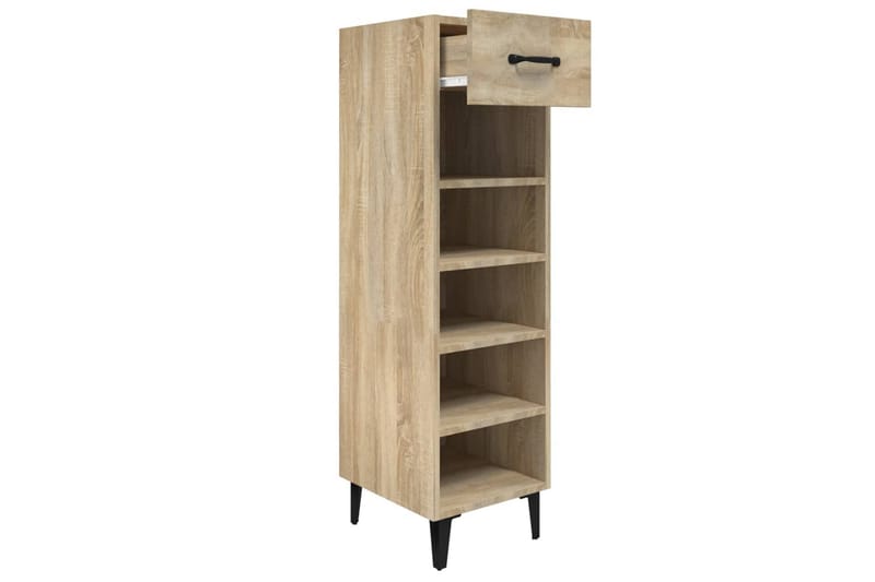 beBasic skoreol 30x35x105 cm konstrueret træ sonoma-eg - Brun - Skoskab - Entréopbevaring - Skoopbevaring