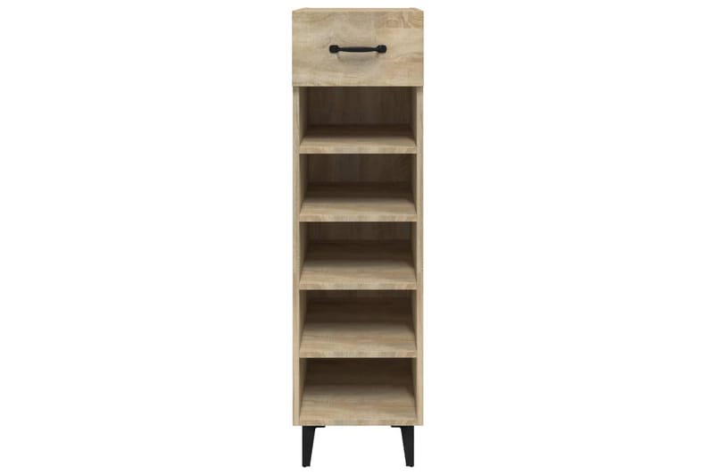 beBasic skoreol 30x35x105 cm konstrueret træ sonoma-eg - Brun - Skoskab - Entréopbevaring - Skoopbevaring