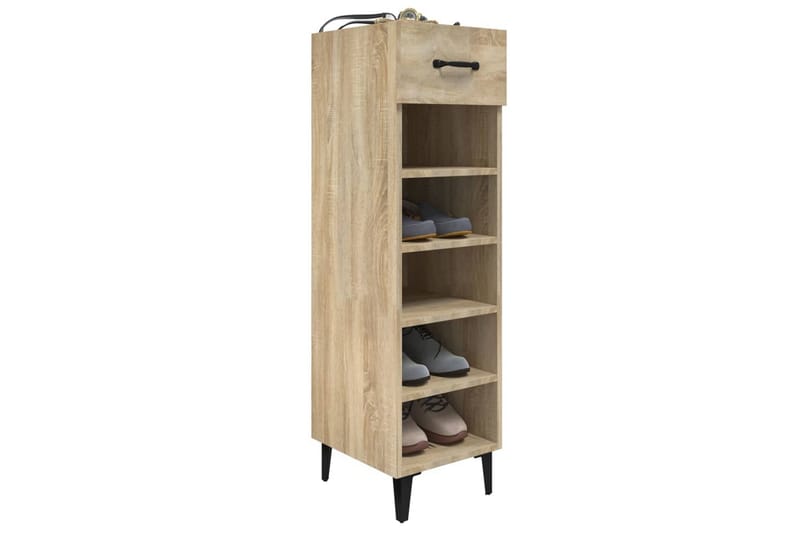 beBasic skoreol 30x35x105 cm konstrueret træ sonoma-eg - Brun - Skoskab - Entréopbevaring - Skoopbevaring