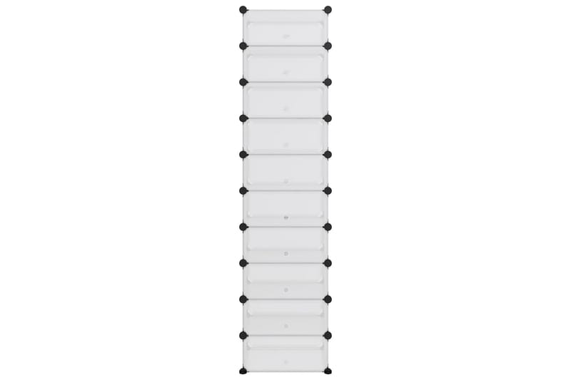 beBasic skoreol 44x32x174 cm PP transparent - gennemsigtig - Entréopbevaring - Skoopbevaring - Skohylde
