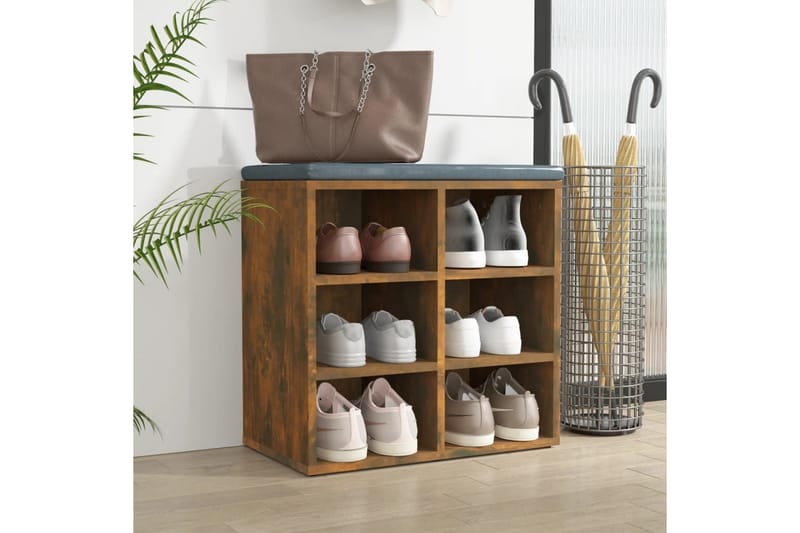 beBasic skoreol 52,5x30x50 cm røget egetræsfinish - Brun - Opbevaring - Skoopbevaring - Skoskab