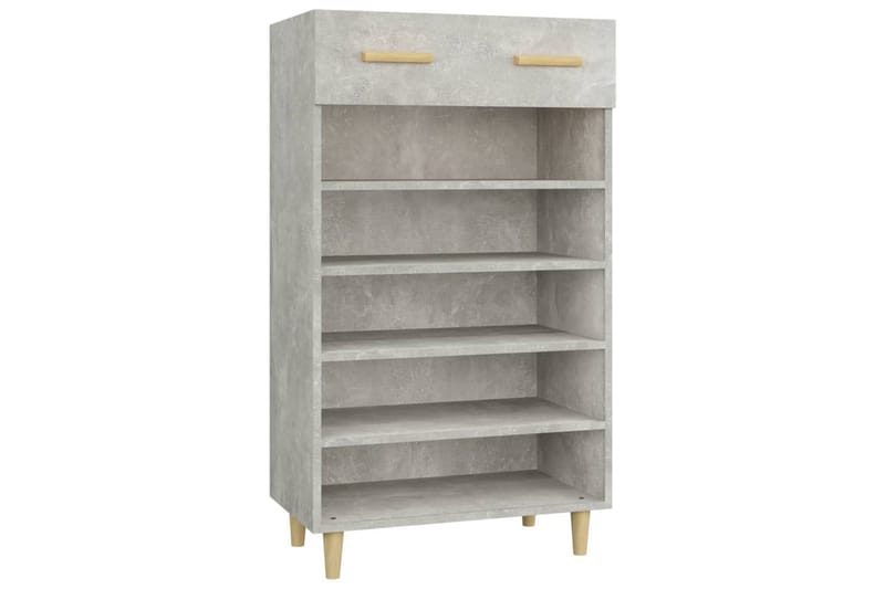 beBasic skoreol 60x35x105 cm konstrueret træ betongrå - GrÃ¥ - Skoskab - Entréopbevaring - Skoopbevaring